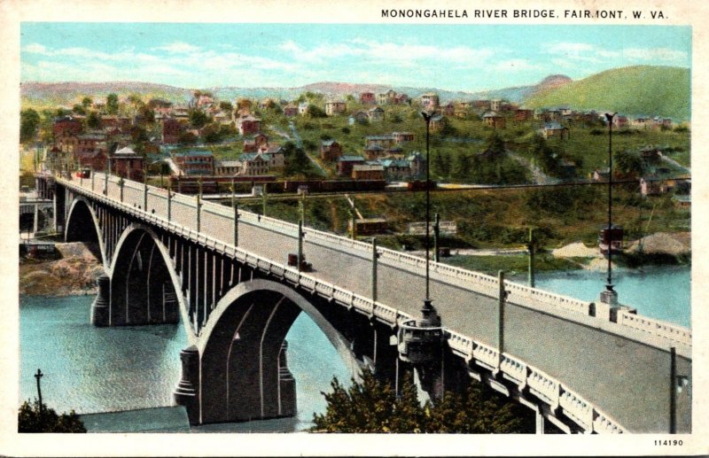 West Virginia Fairmont Monongahela River Bridge 1931