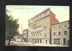 ALLENTOWN PENNSYLVANIA ORPHEUM THEATRE VAUDEVILLE VINTAGE POSTCARD PA.