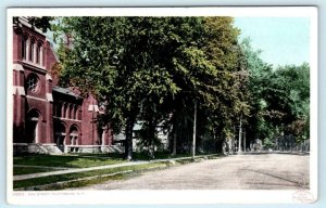 PLATTSBURGH, New York NY ~ OAK STREET Scene 1907 Detroit Phostint Postcard