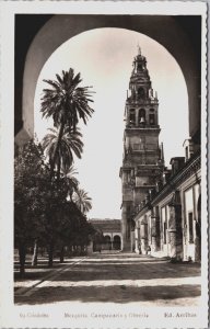 Spain Cordoba Mezquita Campanario y Obrero Córdoba Vintage RPPC C153