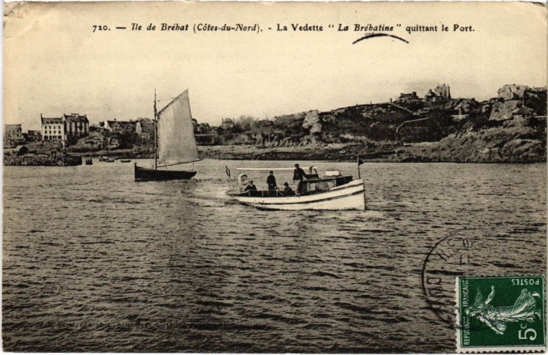 CPA ILE-de-BREHAT La Vedette - La Brehatine Quittant le Port (1295402)