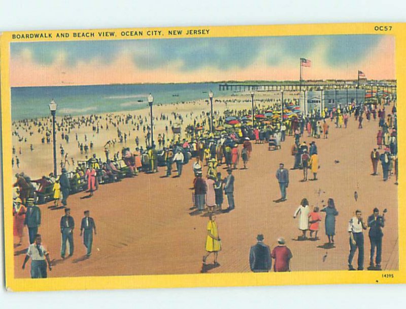 Linen BEACH SCENE Ocean City New Jersey NJ AE9489 | United States - New ...