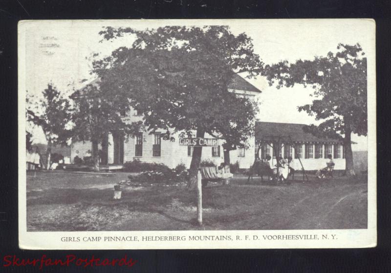 VOORHEESVILLE NEW YORK GIRLS CAMP PINNACLE HELDERBERG MOUNTAINS OLD POSTCARD