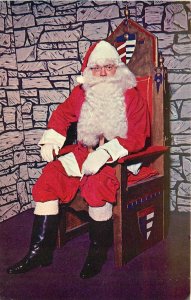 Postcard 1950s California Long Beach Santa Hudson's Costume Rentals CA24-3076