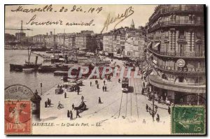 Old Postcard Marseille Quai du Port