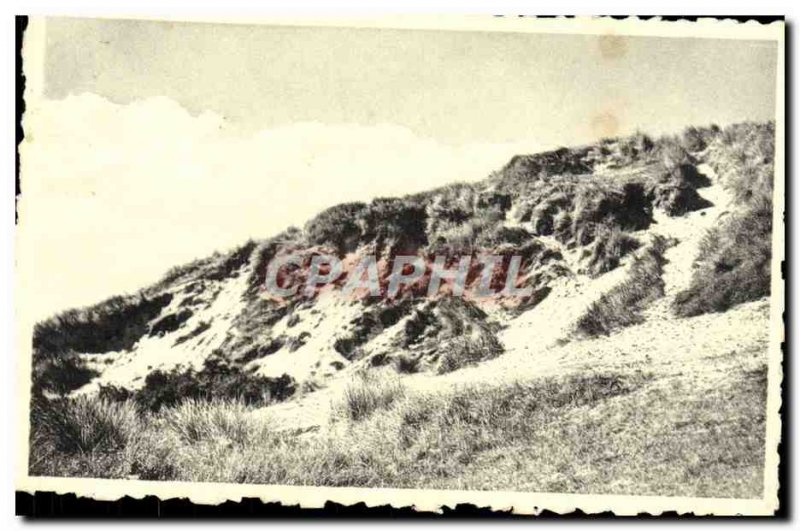 Old Postcard Bredene Sea the dune