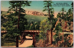 Pigtail Bridge Iron Mountain Road Black Hills South Dakota SD Bridge Postcard