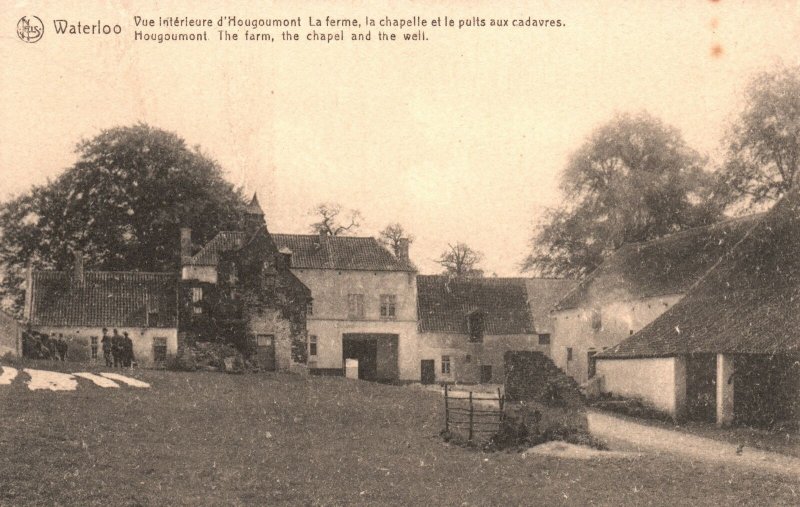 Vintage Postcard 1910's Waterloo Inside View Of Goumont Hougoumont Belgium