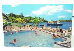 Swimming Pool The Tradewinds Hotel Bay of Islands Suva Fiji 1970s Vtg Postcard