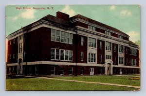 HIGH SCHOOL SAUGERTIES NEW YORK POSTCARD 1912