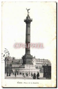 Old Postcard Paris Place de La Bastille