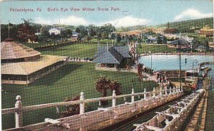 Postcard Bird's Eye View Willow Grove Park Philadelphia PA 1908