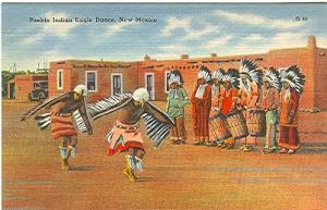 NM LN Santa Fe Pueblo Indian Eagle Dance LINEN MINT