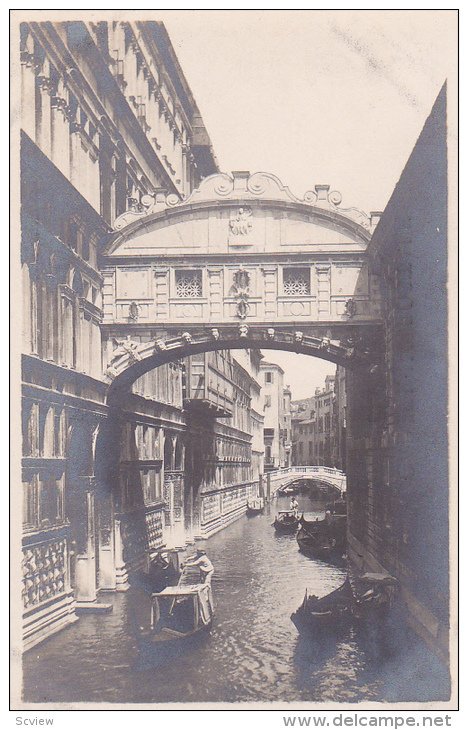 RP, Boats Passing Under The Bridges, Venezia (Veneto), Italy, 1920-1940s