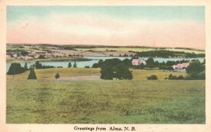 Vintage Postcard 1949 Greetings from Alma N. B. New Brunswick Canada CAN