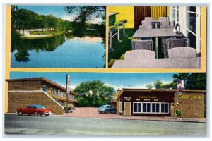 c1930s City Motel The Motel in the City South Bend Indiana IN Multiview Postcard