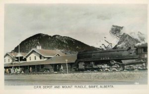 Banff Canada 1940s Railway Gower Sutton RPPC Photo Postcard 21-9695