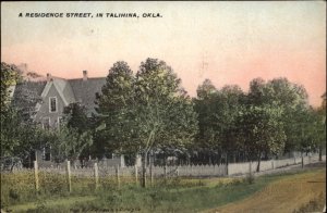 Talihina OK Residence Street c1910 Postcard