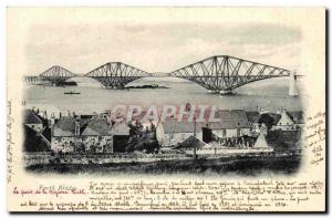 Old Postcard Forth Bridge