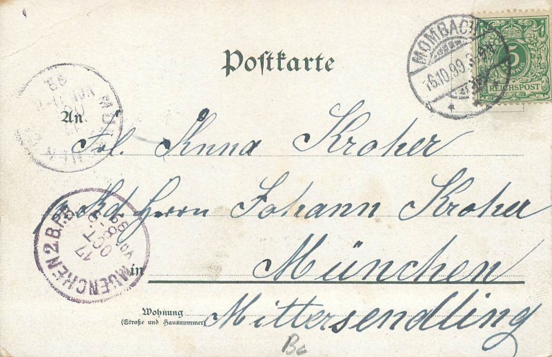 Germany Bingen Litho 1899