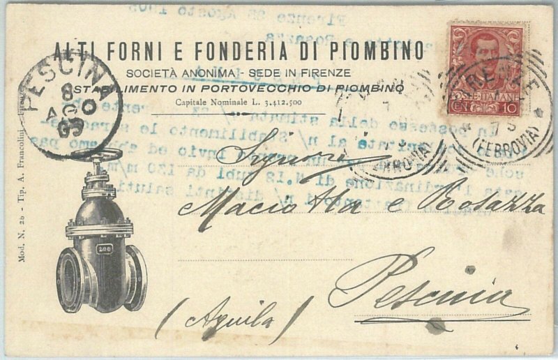 73492 - vintage postcard: LIVORNO - LEAD Portovechio ADVERTISING 1905-