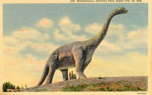 SD - Rapid City, Brontosaurus at Dinosaur Park 