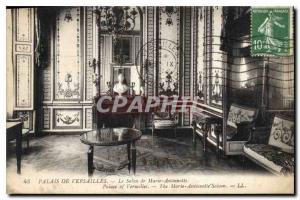 Postcard Old Palace of Versailles Marie Antoinette Salon