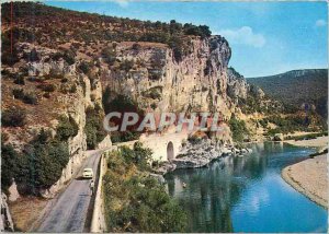 Postcard Modern Landscapes Viverais Gorges de l'Ardeche The Arch Bridge Road