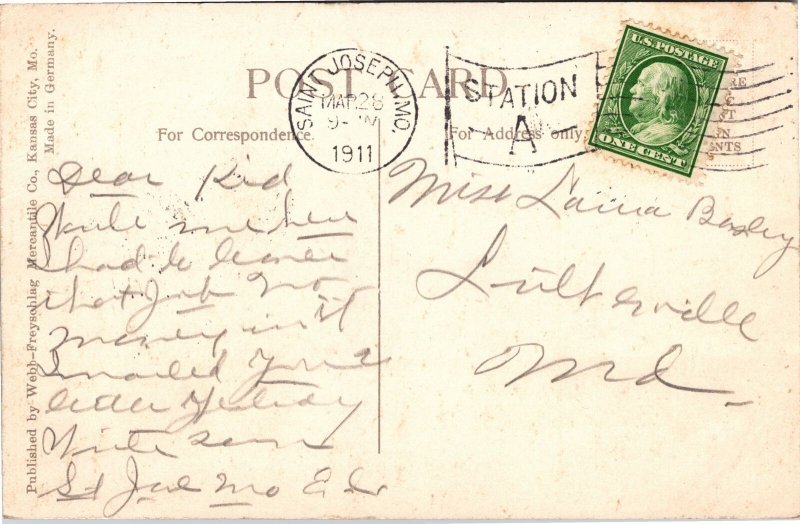 Postcard MO St. Joseph The Elks Club