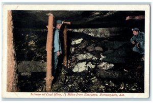 c1910 Interior Coal Mine Miles Entrance Birmingham Alabama AL Vintage Postcard