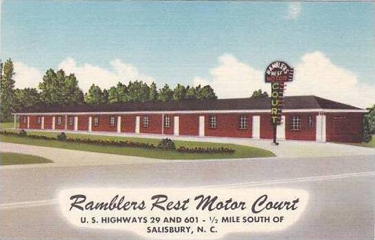 North Carolina Salisbury Ramblers Rest Motor Court