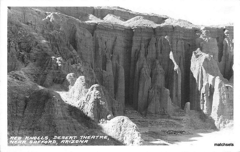 1930s Safford Arizona Red Knolls Desert Theatre RPPC real photo postcard 9155