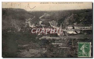 Avallon Old Postcard View Cushion the bridge taking walks