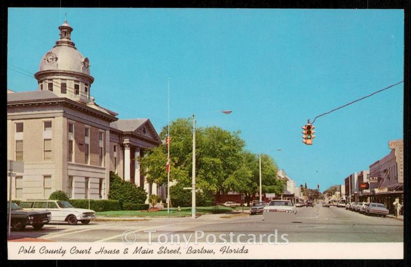 Polk County Court House and Main Street