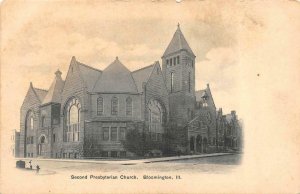 BLOOMINGTON, IL Illinois   SECOND PRESBYTERIAN CHURCH   c1900's UDB Postcard