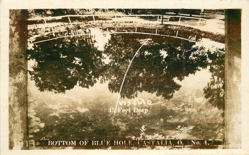 Castalia Blue Hole 1920s Lorain Ohio RPPC real photo postcard 11171