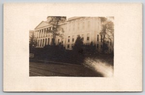Augusta Maine State House In Passing RPPC c1930 Real Photo Postcard A38