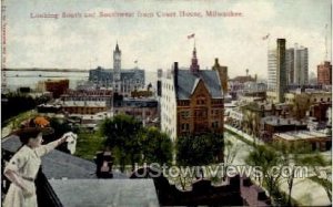 Looking Southwest From Courthouse - MIlwaukee, Wisconsin WI  