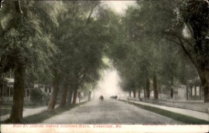 Cambridge Maryland High Street Towards River c1900-20s Vintage Postcard