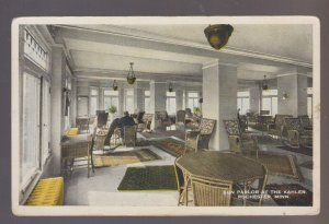 Rochester MINNESOTA c1915 KAHLER HOTEL Interior View Lounge SUN PARLOR MN