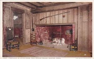 Massachusetts Boston Fireplace In Living Room Paul Revere House