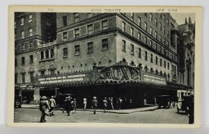 New York ROXY THEATRE Vintage Cars People Arriving for Show Postcard S2