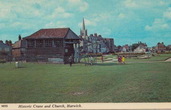 Dovercourt Harwich Crane Children Playing 1970s Photo Postcard