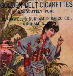 1870s-80s Blackwell's Durham Tobacco Cards Golden Belt Cigarettes Lot Of 2 F136