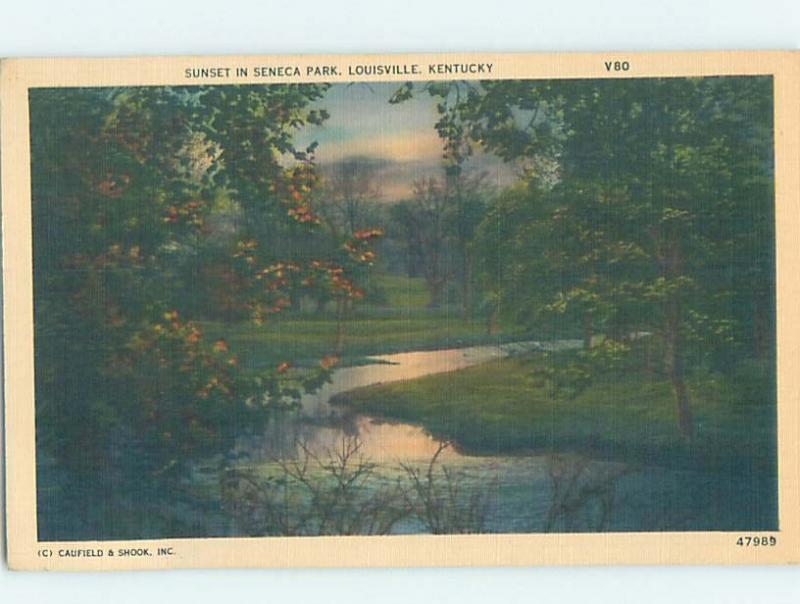 Unused Linen PARK SCENE Louisville Kentucky KY H2383