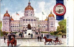 Oilette State Capitols Postcard Iowa State Capitol in Des Moines, Iowa Unused