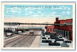 c1920's Transfer Tracks St. Louis Southwestern Railroad Pine Bluff AR Postcard