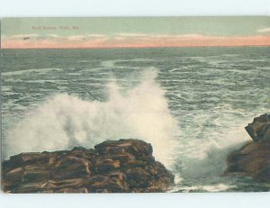 Divided-back ROCKY SHORELINE York - Near Ogunquit & Dover & Portsmouth ME AD7382