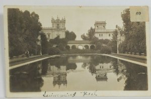 CA Rppc Balboa Park Pool California Postcard R7