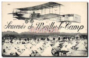 Old Postcard Militaria Mailly Remembrance Airplane Camp